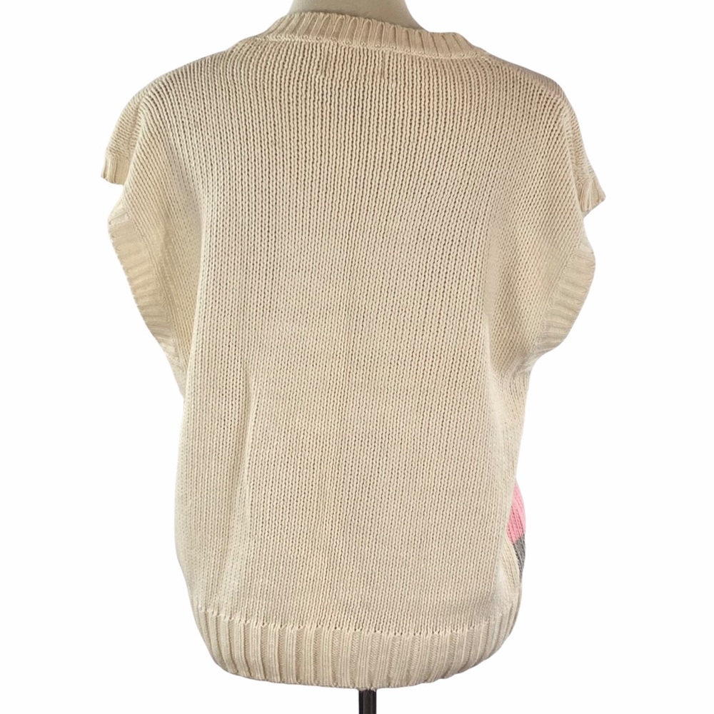VTG Good n Plenty 80s 90s sleeveless sweater sz 42 L ? - Picture 5 of 5
